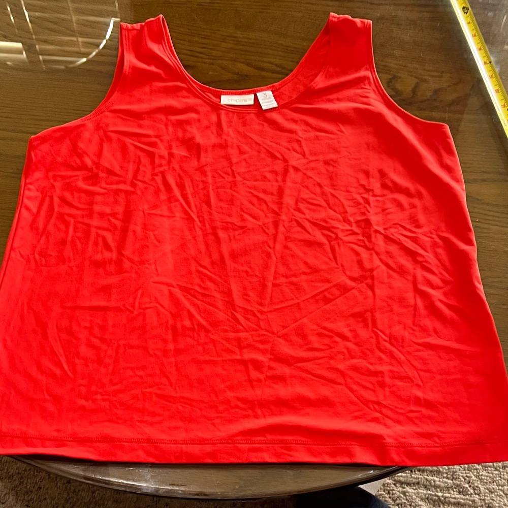 Chico's Vibrant Poppy Red Tank Top